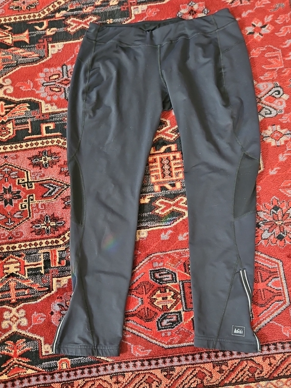 REI Black Women's Track Jogger Pants with Ankle Zips